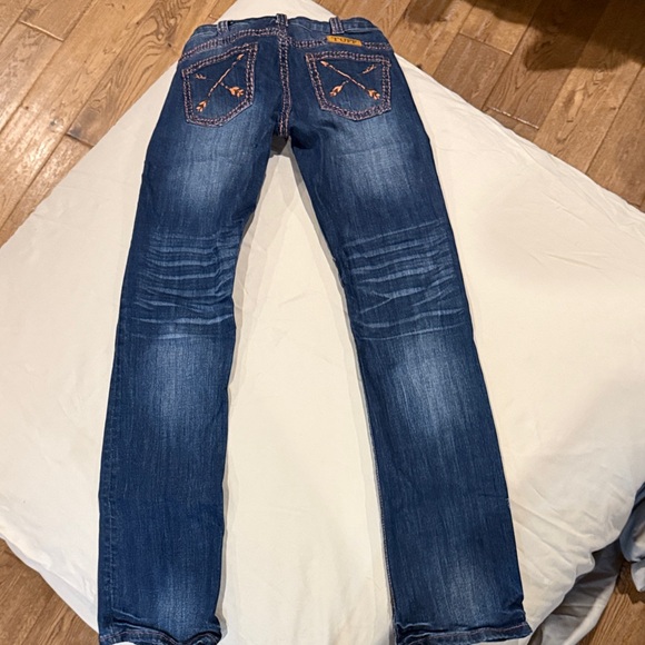 Cowgirl Tuff boot cut Dark Blue Jeans 24x33 - Picture 3 of 5